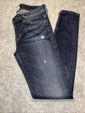 ✨ Hudson Nico Size 26 Super Skinny Mid Rise Dark Wash Distressed Jeans